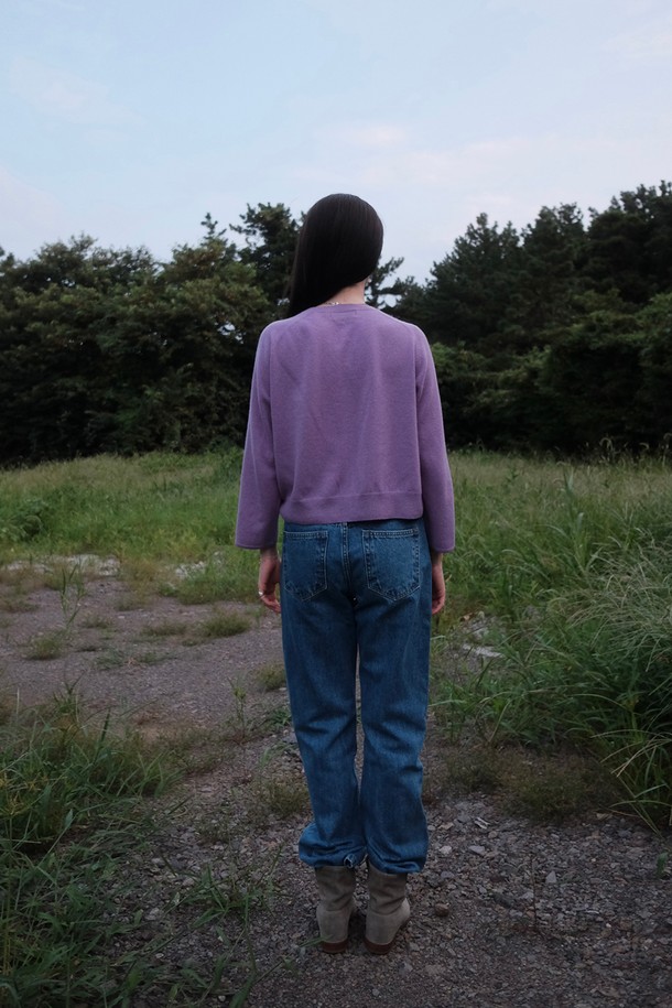 REPLAIN - 가디건 - (YEONXJAE COLLABO) WOOL CASHEMERE CARDIGAN_VIOLET