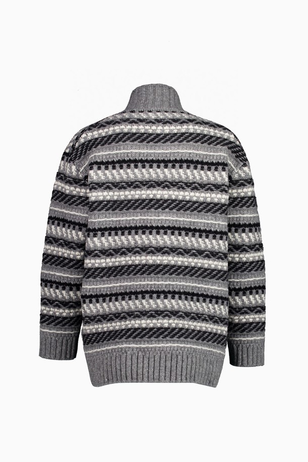 REPLAIN - 점퍼 - CHUNKY KNIT JUMPER_GREY