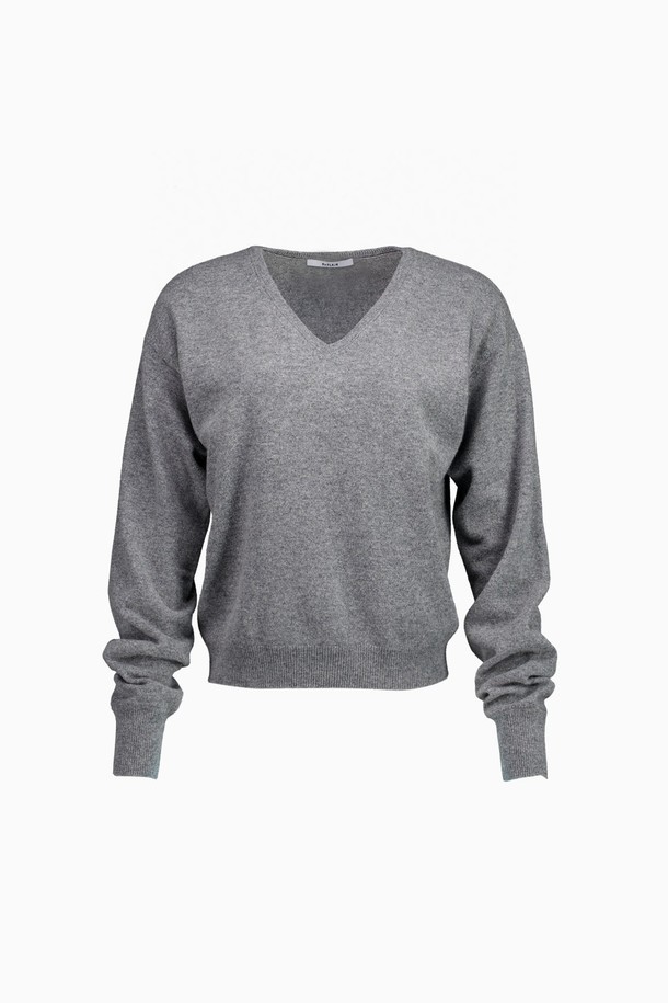 REPLAIN - 스웨터 - CASHMERE 30 V-NECK KNIT_GREY