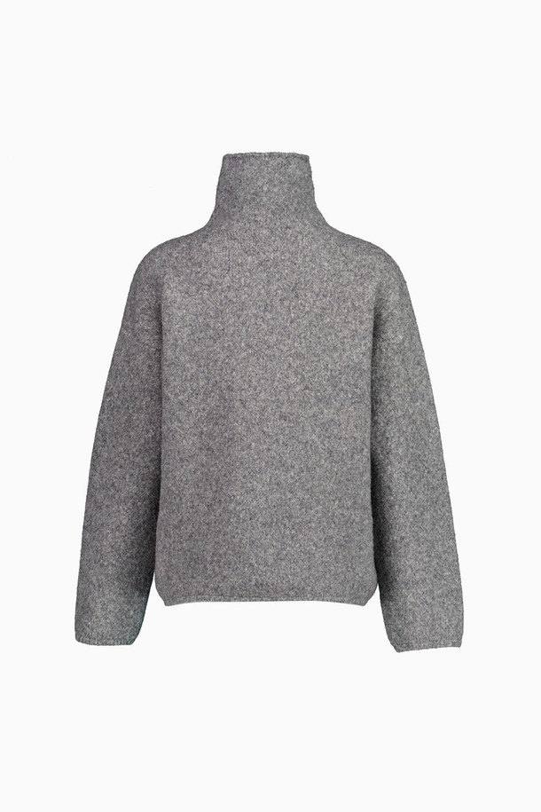 REPLAIN - 터틀넥 - SNOWY CHUNKY KNIT_GREY