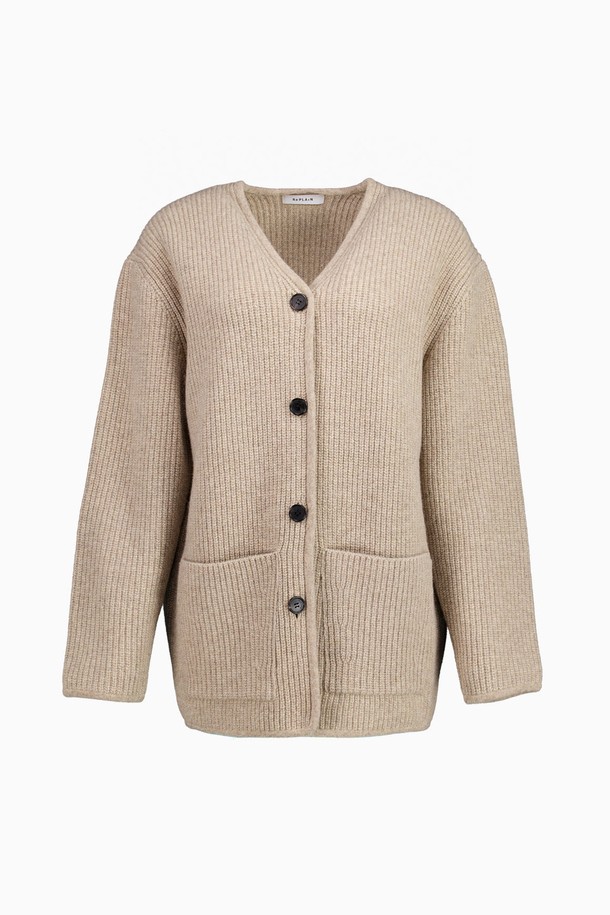 REPLAIN - 가디건 - CASHMERE 10 BOXY CARDIGAN_BEIGE