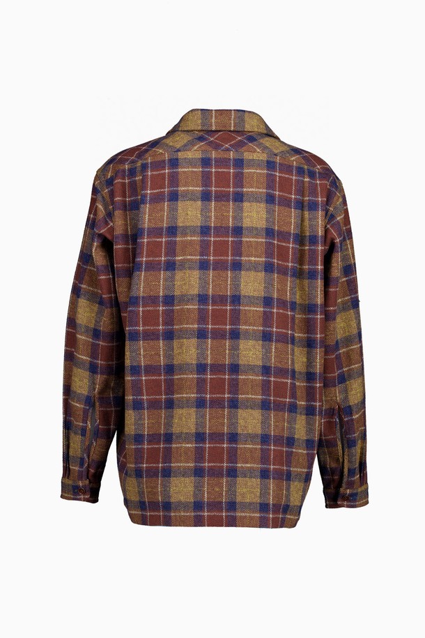 REPLAIN - 자켓 - OVERSIZE CHECK JACKET_BROWN