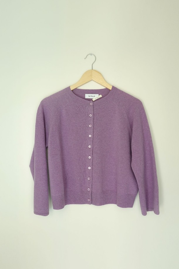 REPLAIN - 가디건 - (YEONXJAE COLLABO) WOOL CASHEMERE CARDIGAN_VIOLET