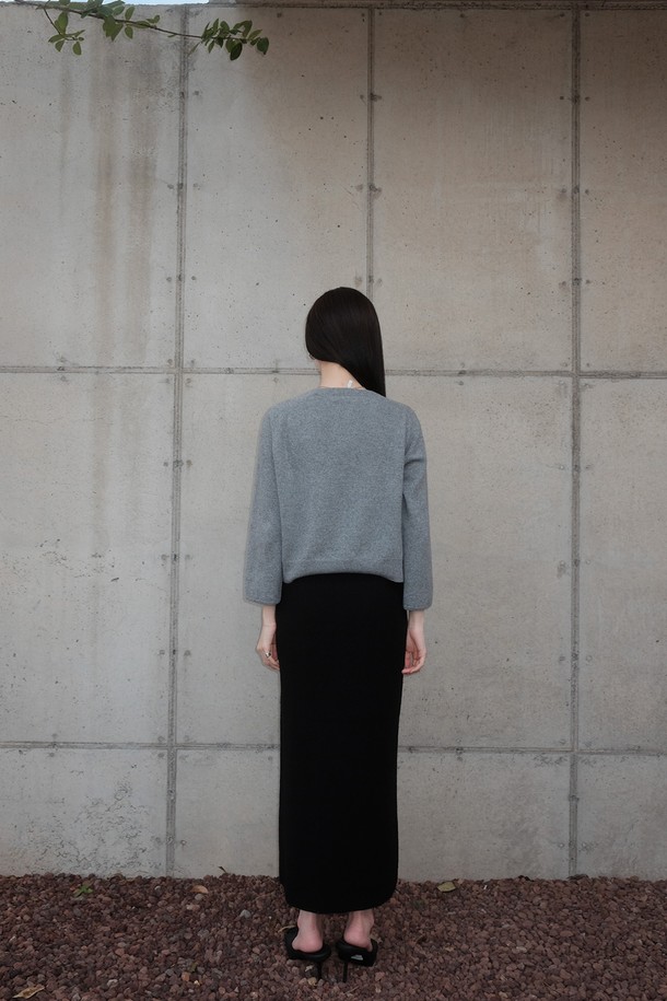 REPLAIN - 가디건 - (YEONXJAE COLLABO) WOOL CASHEMERE CARDIGAN_GREY