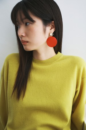 NEW CASHMERE BLENDED BASIC KNIT TOP_YELLOW