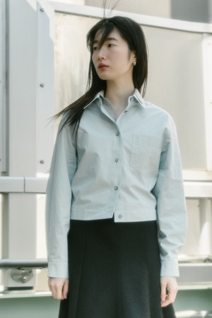 COTTON CROP SHIRT JACKET_LIGHT BLUE