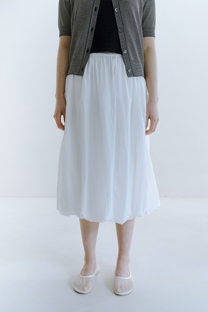 BALLOON MIDI SKIRT _OFF WHITE