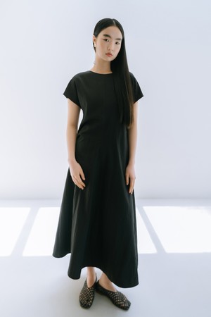 BOATNECK MAXI DRESS_BLACK