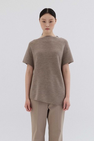 UNBALNCED KNIT TOP_COCOA