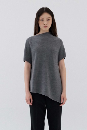 UNBALNCED KNIT TOP_GREY