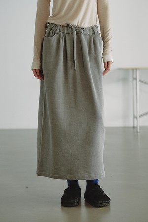 TWO-SIDED DENIM SKIRT_GREY