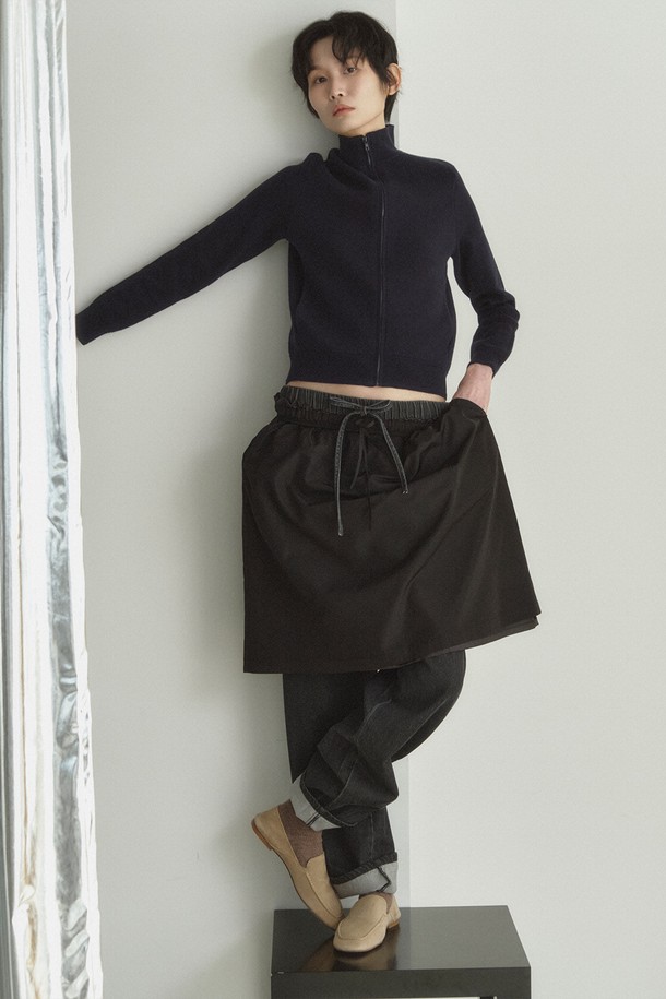 RePLAIN - 미디스커트 - VOLUME MIDI SKIRT_BLACK