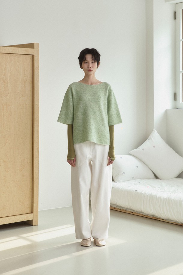 RePLAIN - 스웨터 - ITALIAN ALPACA KNIT TOP_GREEN