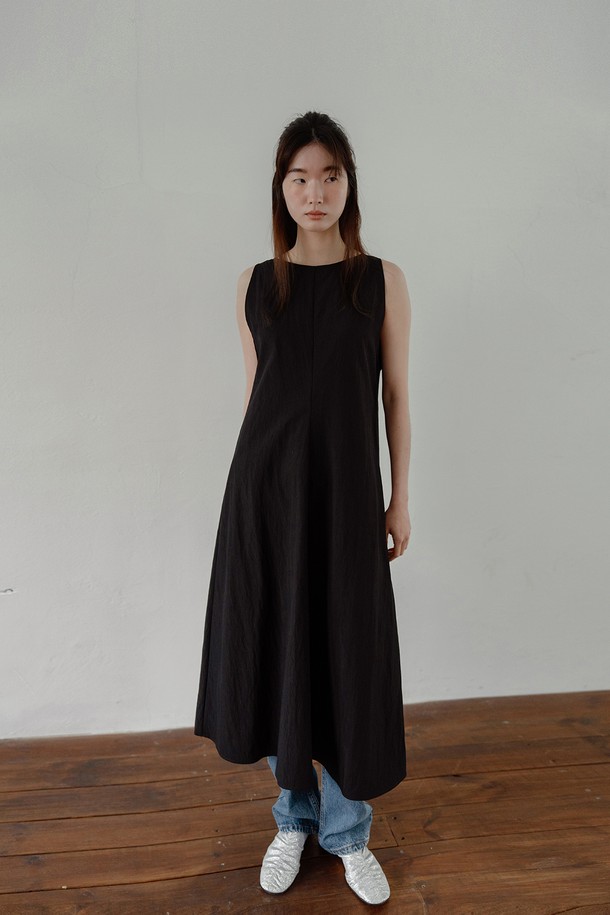 RePLAIN - 민소매 원피스 - BOATNECK MAXI DRESS_BLACK
