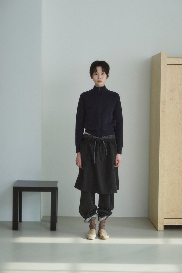 RePLAIN - 미디스커트 - VOLUME MIDI SKIRT_BLACK