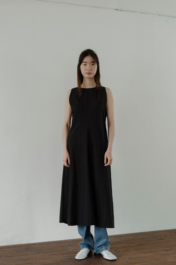 RePLAIN - 민소매 원피스 - BOATNECK MAXI DRESS_BLACK