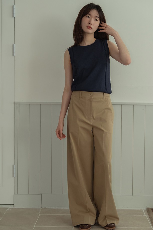 RePLAIN - 베스트 - ITALIAN VISCOSE SLEEVELESS TOP_DARK NAVY