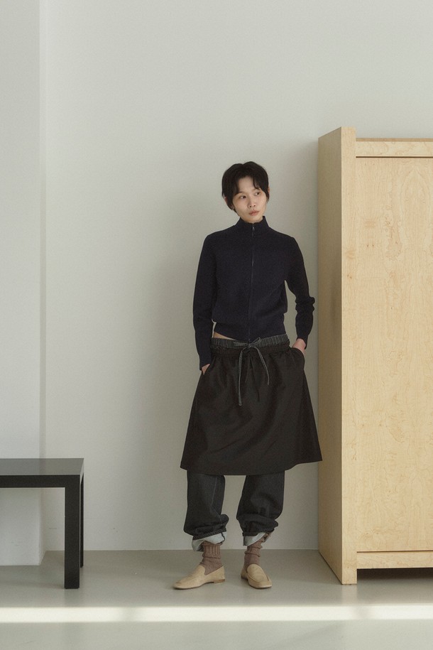 RePLAIN - 미디스커트 - VOLUME MIDI SKIRT_BLACK