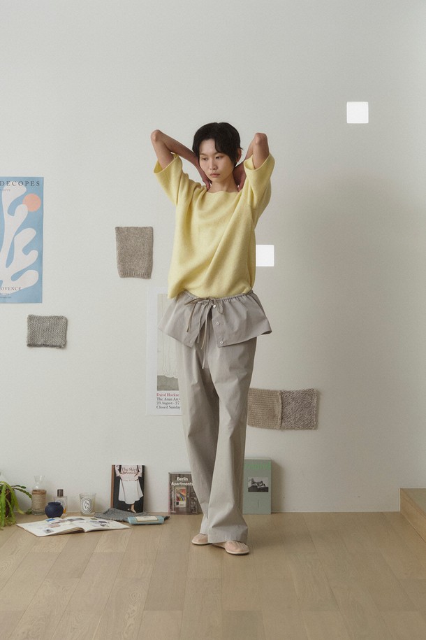 RePLAIN - 스웨터 - ITALIAN ALPACA KNIT TOP_LIGHT YELLOW