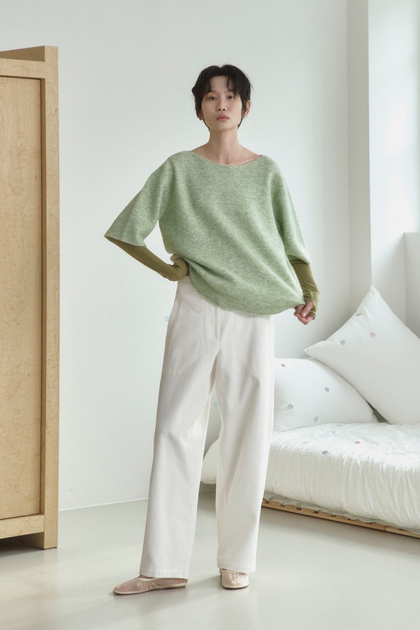 RePLAIN - 스웨터 - ITALIAN ALPACA KNIT TOP_GREEN