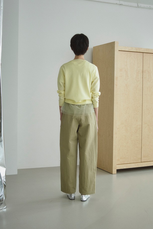 RePLAIN - 스웨터 - ITALIAN CASHMERE BLEND V-NECK TOP_LIGHT YELLOW