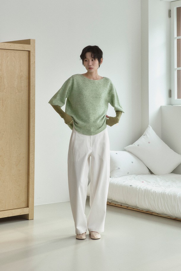 RePLAIN - 스웨터 - ITALIAN ALPACA KNIT TOP_GREEN