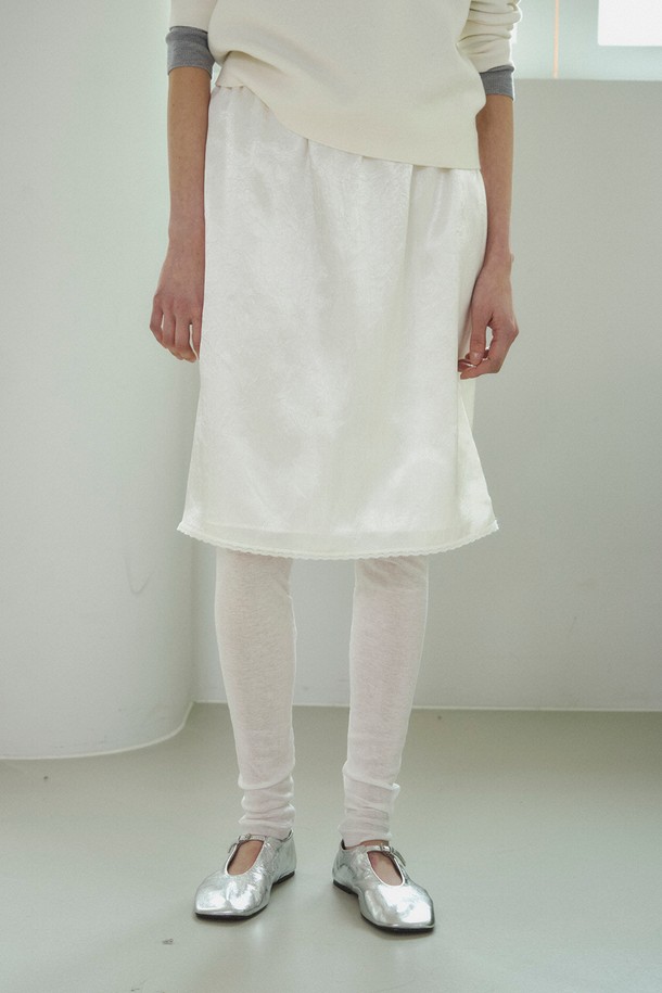 RePLAIN - 레깅스 - WOOL BLEND JERSEY LEGGINGS_OFF WHITE