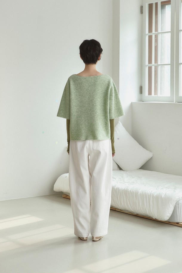 RePLAIN - 스웨터 - ITALIAN ALPACA KNIT TOP_GREEN