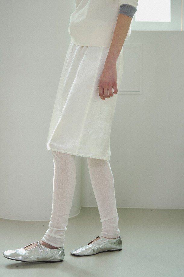 RePLAIN - 레깅스 - WOOL BLEND JERSEY LEGGINGS_OFF WHITE