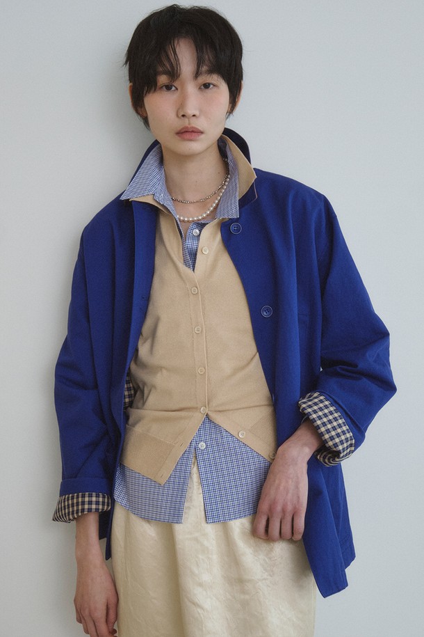 RePLAIN - 자켓 - COTTON BLEND WORK JACKET_COBALT BLUE