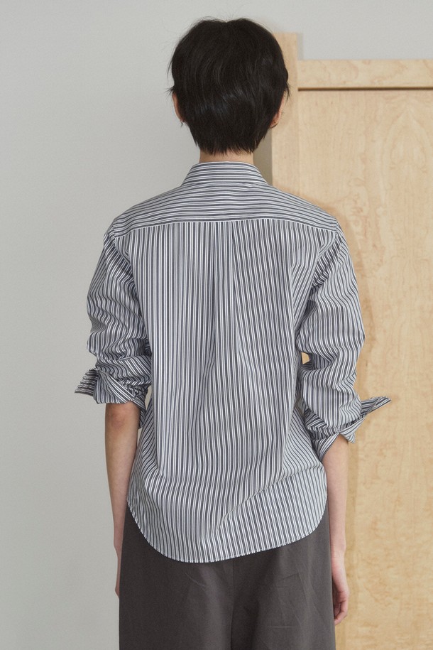 RePLAIN - 셔츠 - COLOR POINT BUTTON CHECK SHIRT_BLACK