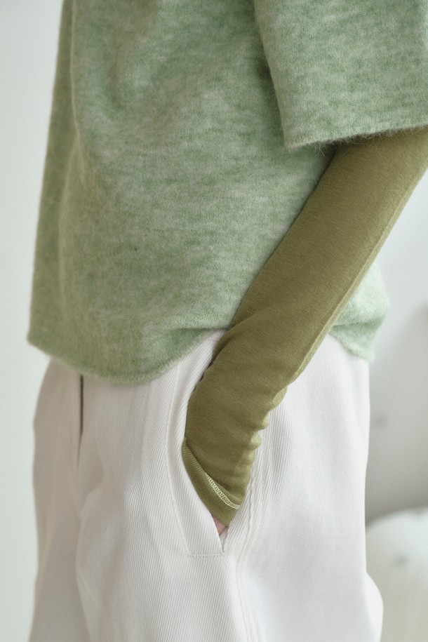 RePLAIN - 스웨터 - ITALIAN ALPACA KNIT TOP_GREEN