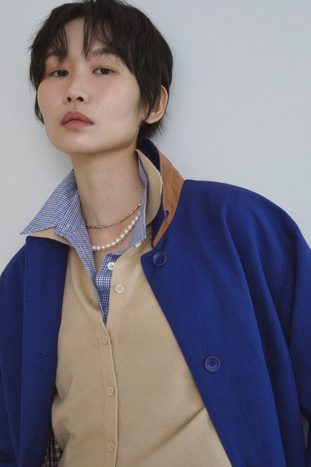 RePLAIN - 자켓 - COTTON BLEND WORK JACKET_COBALT BLUE