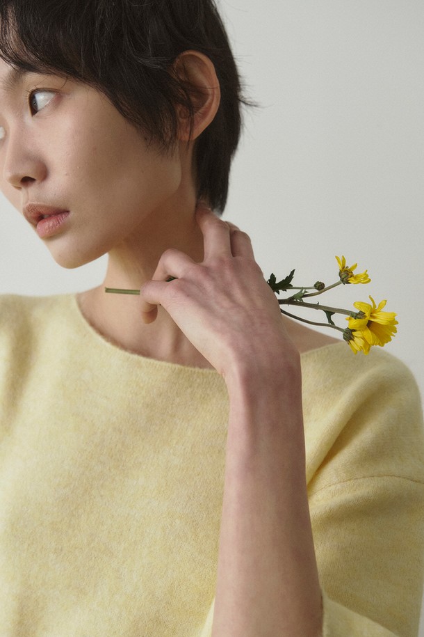 RePLAIN - 스웨터 - ITALIAN ALPACA KNIT TOP_LIGHT YELLOW