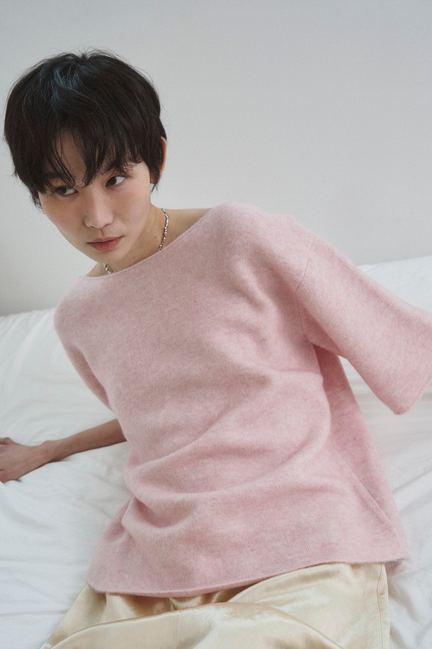 RePLAIN - 스웨터 - ITALIAN ALPACA KNIT TOP_PINK