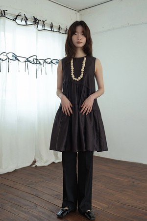 SHEER LAYERED DRESS_BLACK