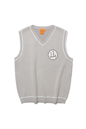 [ITER_FACE LINE] V-NECK STANDARD FIT FACE KNIT VEST