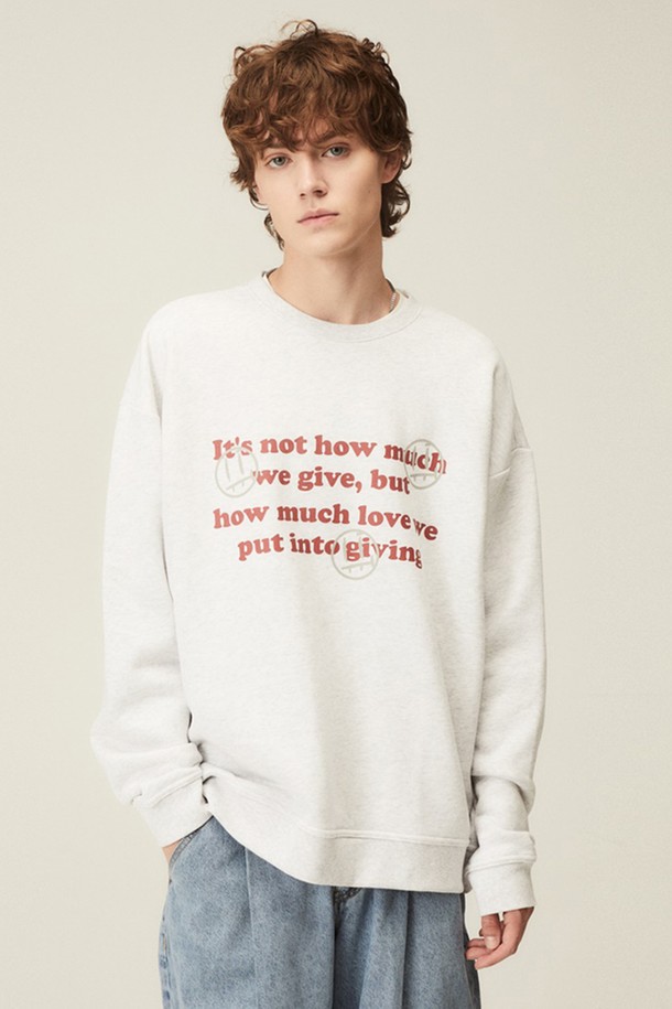 ITER_FACE  - 긴팔티셔츠 - [ITER_FACE LINE] LETTERING FACE CREWNECK SWEATSHIRTS