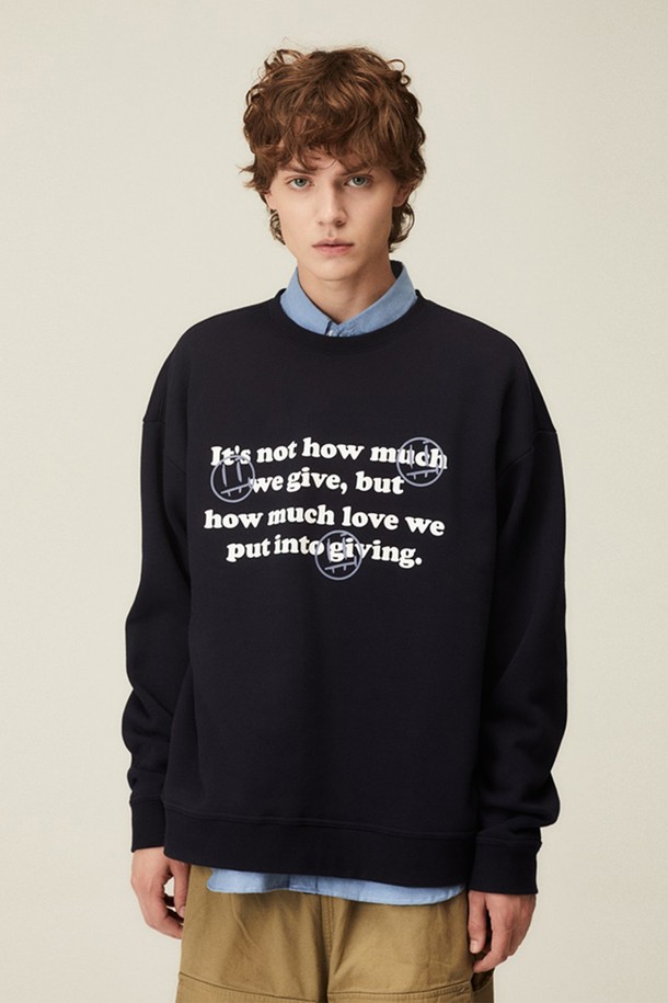 ITER_FACE  - 긴팔티셔츠 - [ITER_FACE LINE] LETTERING FACE CREWNECK SWEATSHIRTS