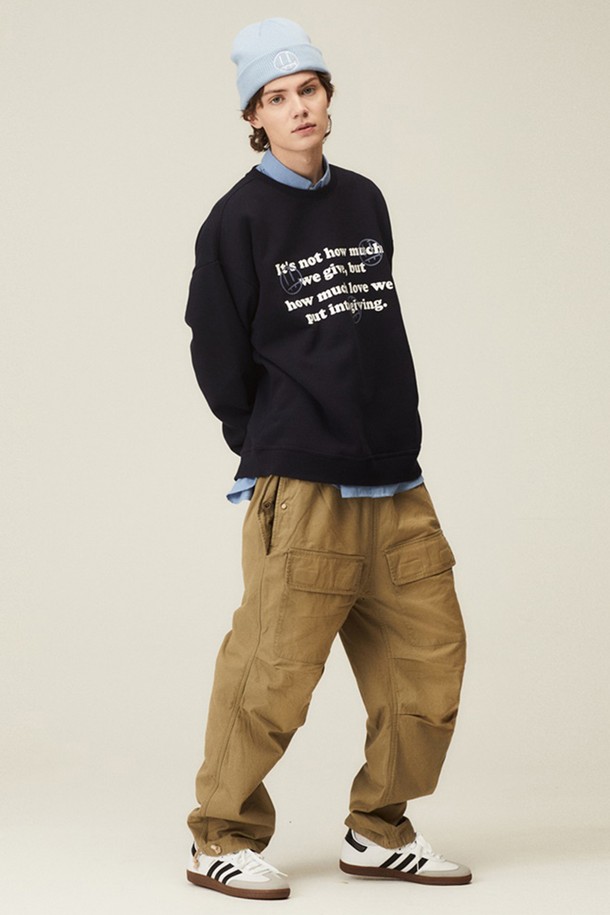 ITER_FACE  - 긴팔티셔츠 - [ITER_FACE LINE] LETTERING FACE CREWNECK SWEATSHIRTS