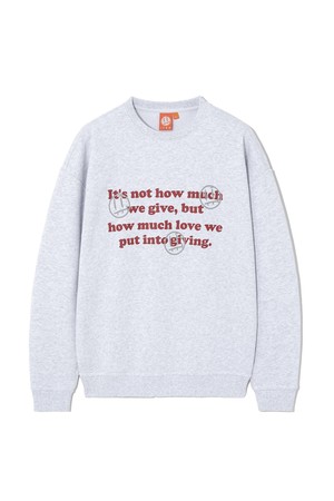 [ITER_FACE LINE] LETTERING FACE CREWNECK SWEATSHIRTS