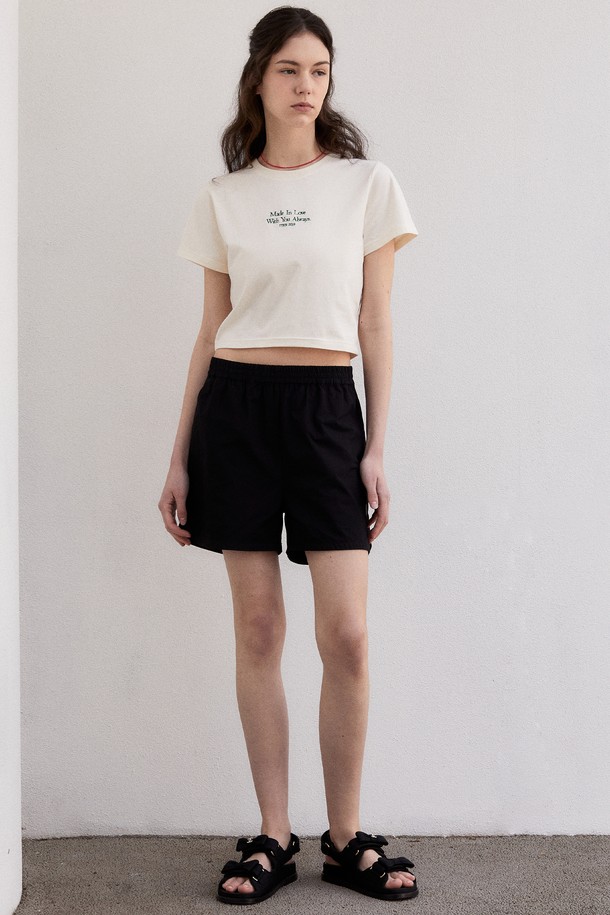 ITER - 쇼트팬츠 - EMBROIDERY LOGO BANDING SHORTS_[5 COLOR]