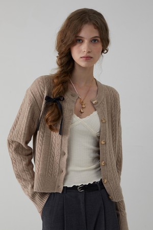 Grandma Cardigan_Mocha Beige