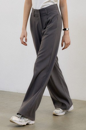 Modern pintuck slacks_[2COLOR]