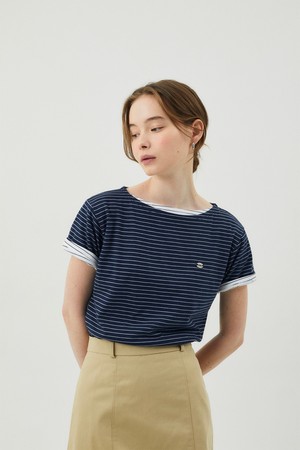 Boat stripe t-shirts_Navy