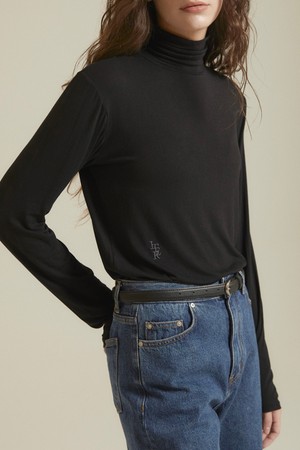 Basic turtleneck logo top [4Color]