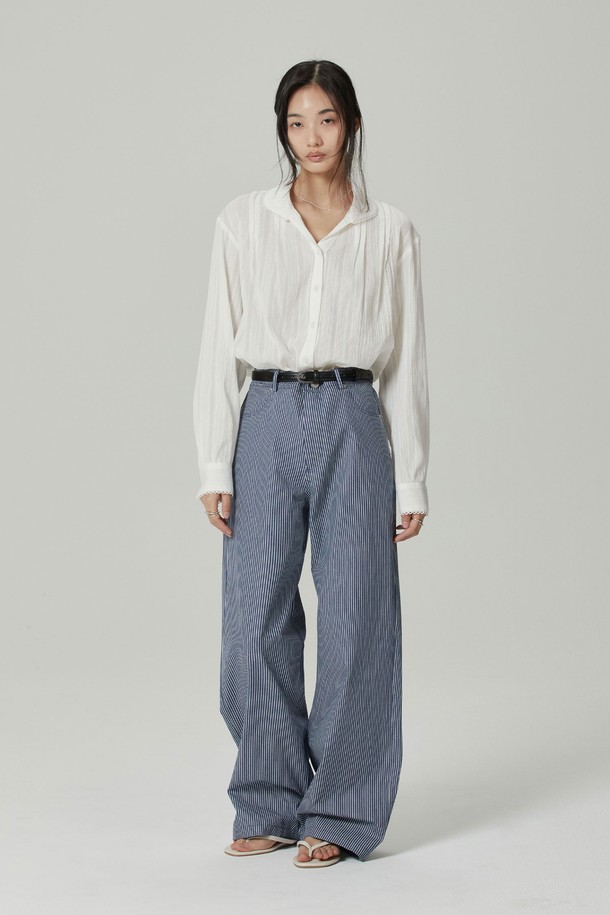 ITER - 롱/미디팬츠 - [1차 리오더]Stripe semi-wide pants_[3color]