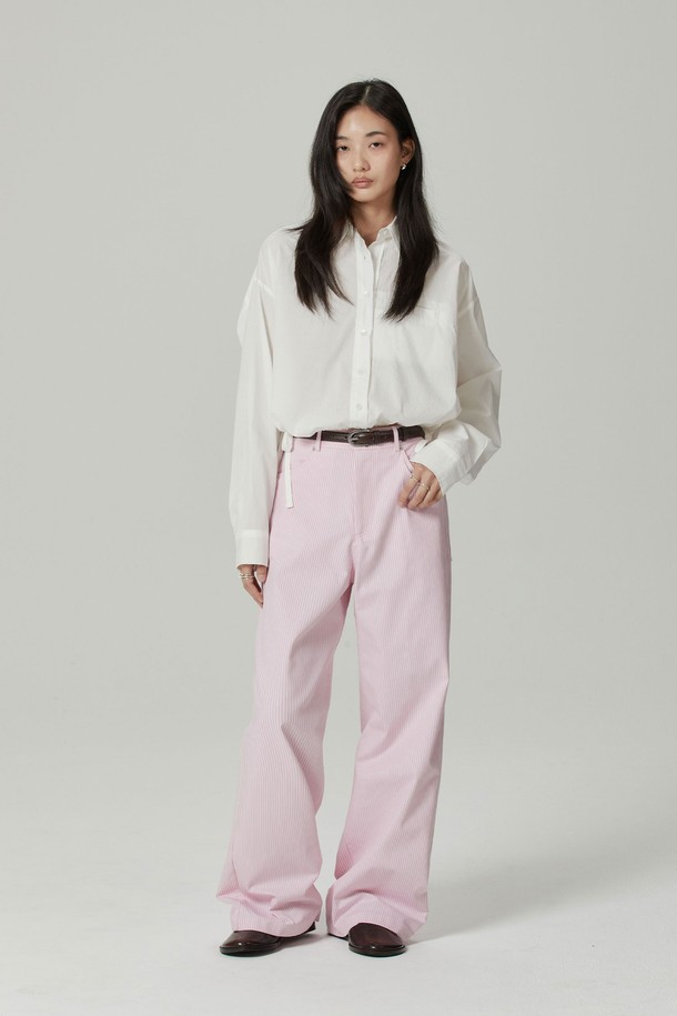 ITER - 롱/미디팬츠 - [1차 리오더]Stripe semi-wide pants_[3color]