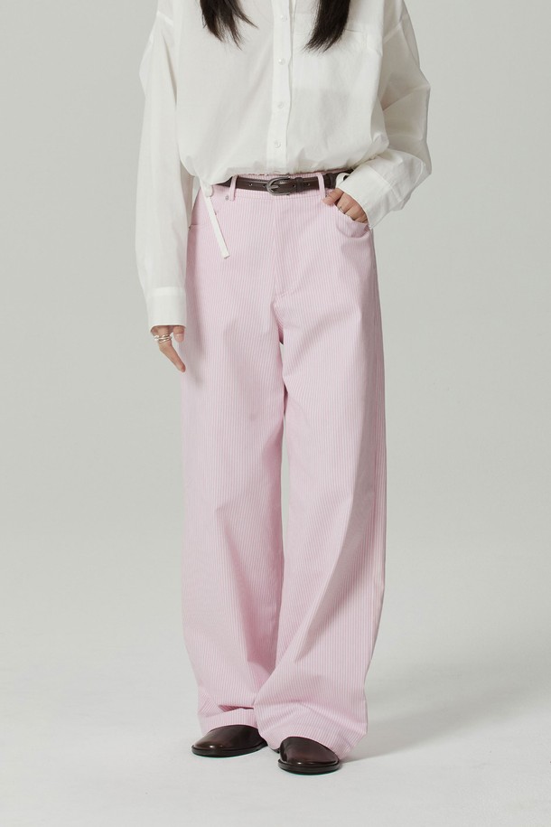 ITER - 롱/미디팬츠 - [1차 리오더]Stripe semi-wide pants_[3color]