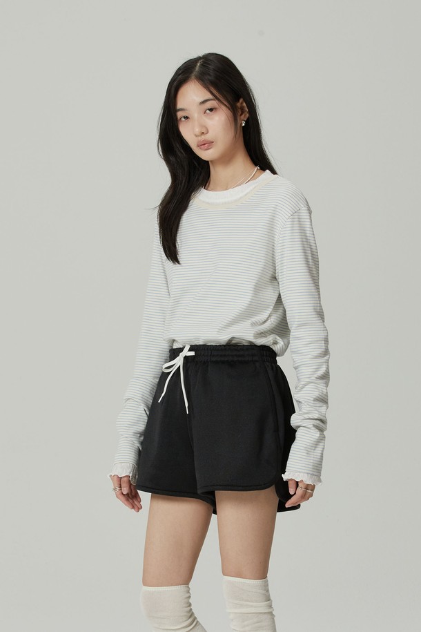 ITER - 긴소매 티셔츠 - [1차 리오더]Classic layered stripe t-shirt_[2Color]